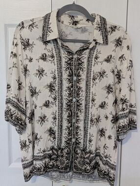 Max Studio Button Down Blouse Size Medium